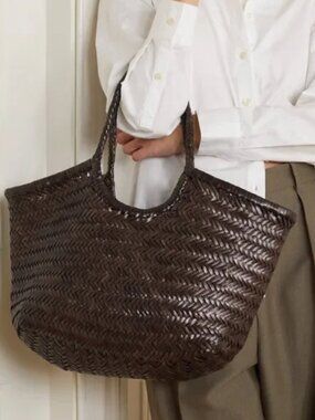 Dragon Diffusion Women's Nantucket Basket Bag in Dark Brown